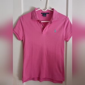 Ralph Lauren sport polo shirt sleeve shirt, slim fit, size M bubble gum pink